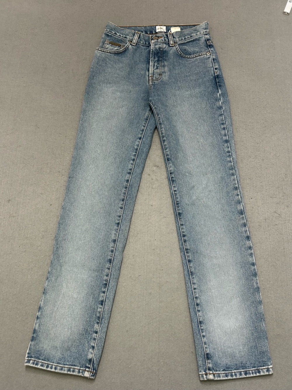 Women’s Calvin Klein Jeans Low Rise Straight Leg Size 1 Light Wash Blue Y2K